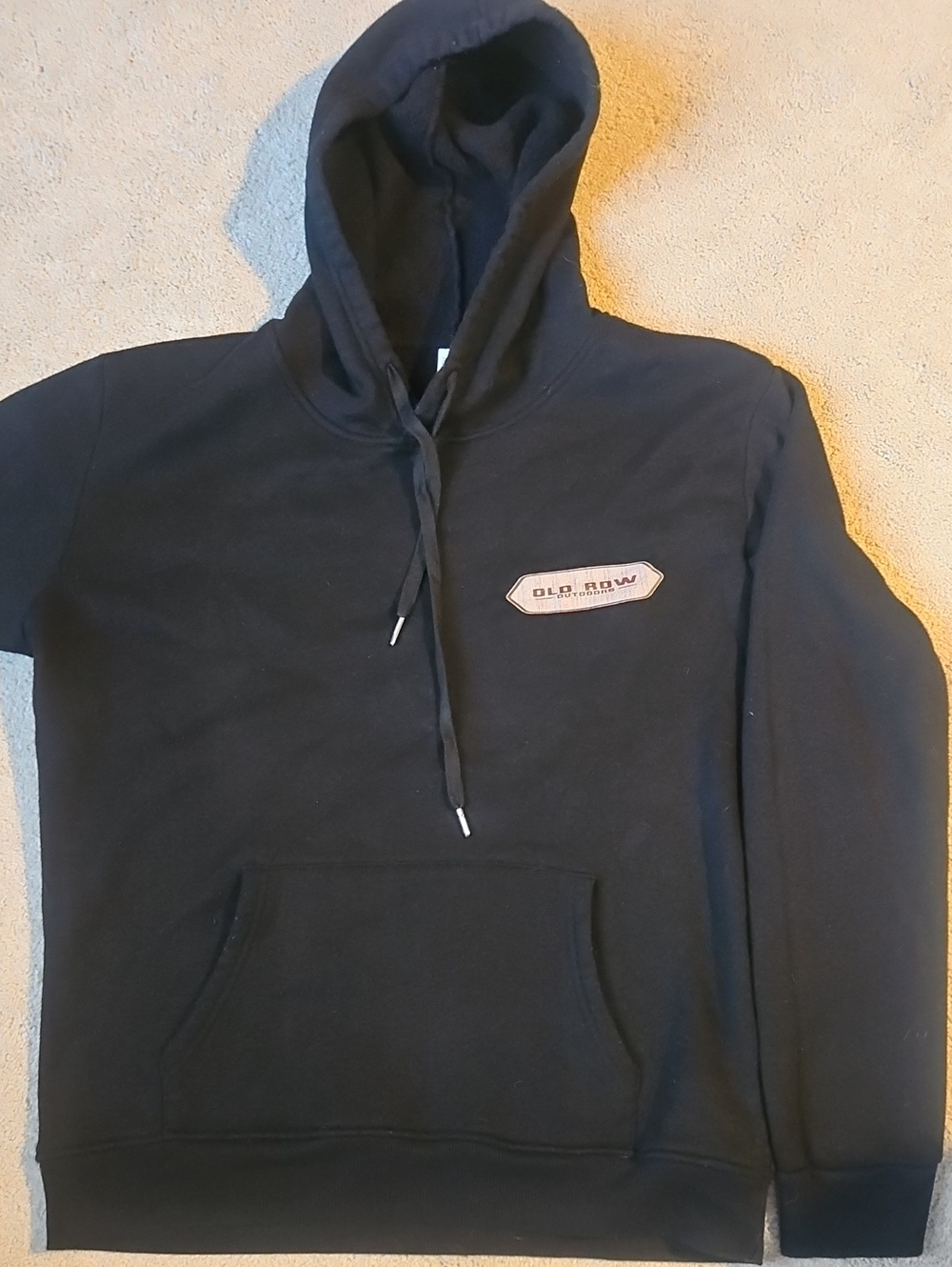Old Row Black Pullover Hoodie - Men's Casual Hooded Sweatshirt